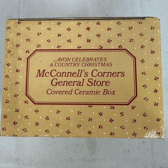 Avon Celebrates A Country Christmas McConnells Corners General Store Ceramic Box - Picture 4 of 10